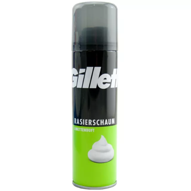 Espuma de afeitar Gillette AROMA DE LIMA 1 x 200 ml protege contra irritación de la piel y quemaduras