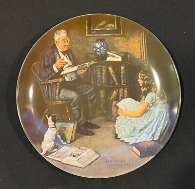 Knowles Norman Rockwell Collector Plate "The Storyteller", 1983