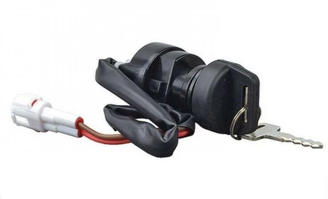 Serrure D'Allumage Moto Universelle - Clé Pour Contact, Noir Métal - Dimensions 83 Mm - Sans Marque