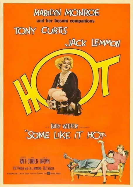 Some Like It Hot Marilyn Monroe Film Vintage Art Print Poster Wall Picture A4 +