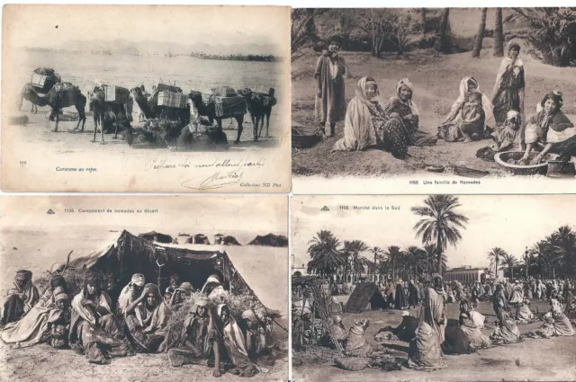 Carte-Postale Ancienne Afrique Du Nord  (Maroc) Nomades Au Desert Marche