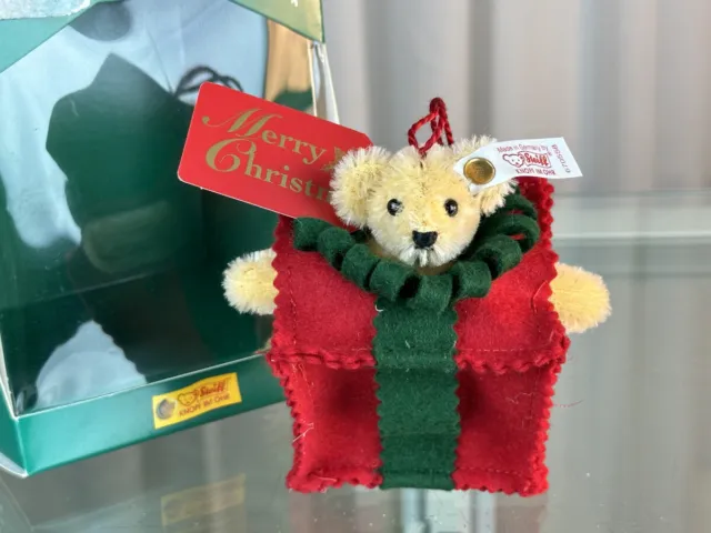 Steiff Tier Teddy Bär 670558 Weihnachtsbaum Ornament 10 cm. Top Zustand