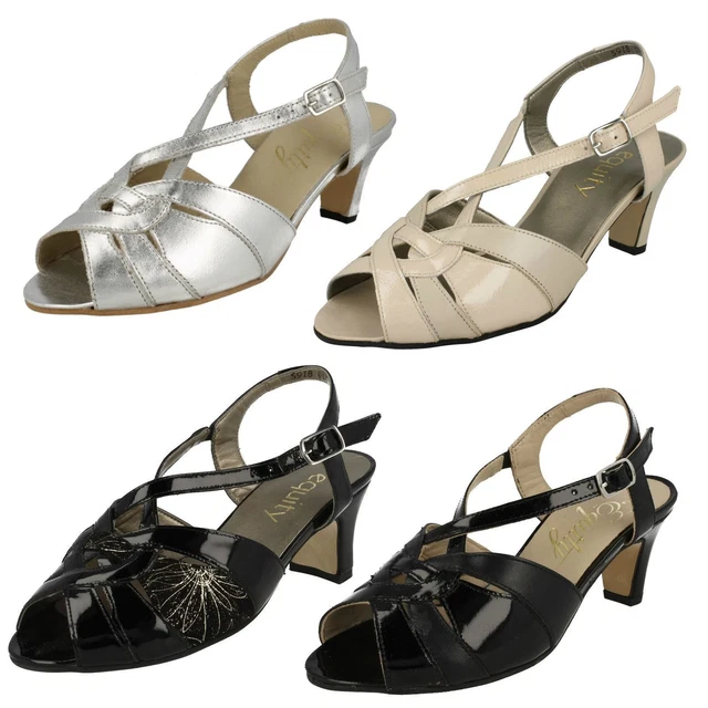 Femmes Equity Verni / Cuir Smart Bride Bout Ouvert Talon Sandales : Sarah