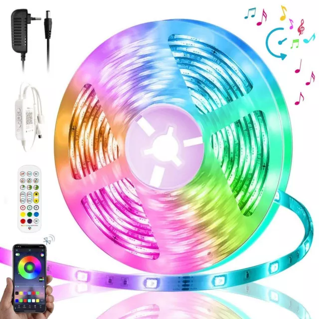 5m Wasserdicht  LED Band Stripe RGB Smart Home APP Lichtleiste dimmbar Streifen