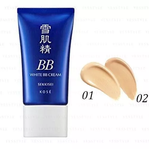 ¡Envío de EE. UU.! Kose Sekkisei Blanca BB Crema SPF40 PA++ en 01 Ocre Ligero u 02 Ocre