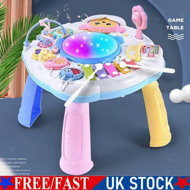 Baby Activity Center Table Early Learning Educational Musical Toy w/Light&Sound
