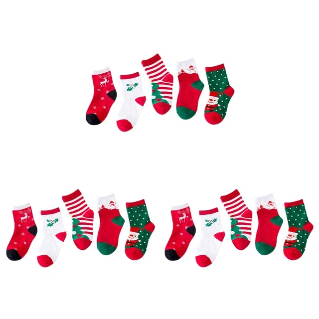 15 Pairs winter fun cotton socks Chaussettes De Ménage Chaussettes Rouges Cadeau