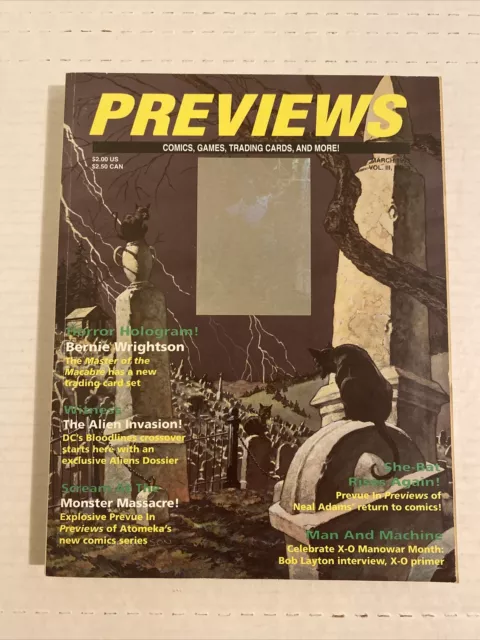 March 1993 Diamond Comics Previews Magazine Vol 3 #3 With Cards