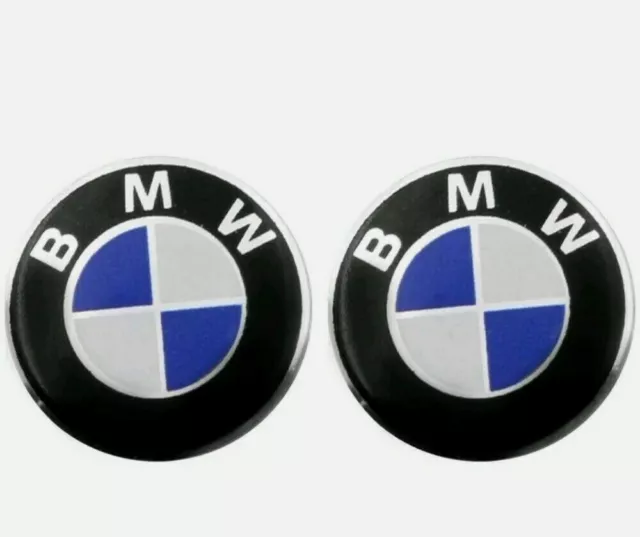 2 x compatible with BMW Key Fob Badge Logo Emblem Replacement Sticker 14mm