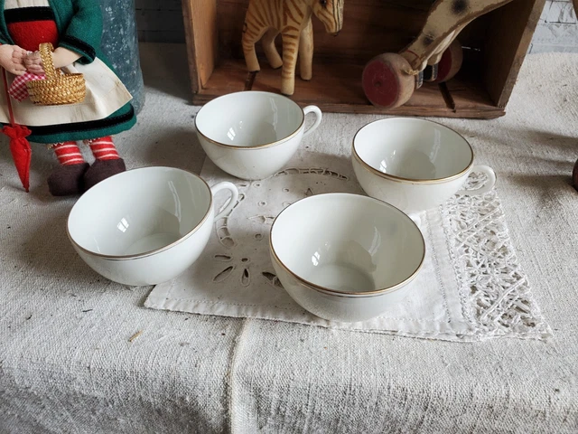 Olympia Lot de 12 soucoupes en porcelaine blanche