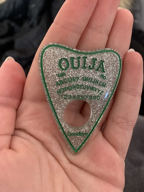 Aguja reductora de tablero Ouija verde y plateada para bordado y punto de cruz