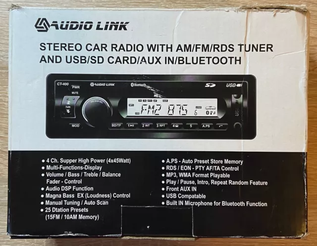 Autoradio Audio Link CT-400 MP3-Bluetooth-USB-SD-AUX