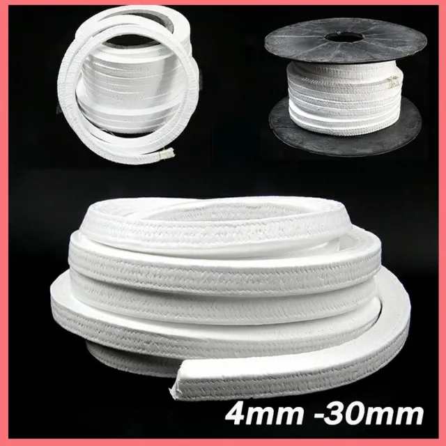 PTFE Pump & Valve Gland Packing - Rope Oil-Free Corrosion-Resistant 4mm~30mm
