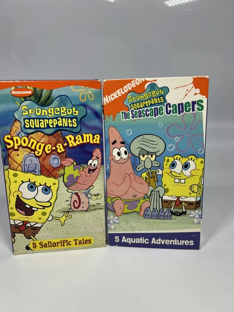 SPONGEBOB SQUAREPANTS THE Seascape Capers And Sponge-a-Rama VHS 2004 ...