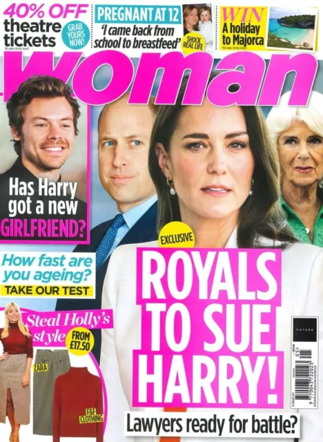 Woman Magazine, Royal Family Sues, Nicole Scherzinger, Harry Styles, 30.1.23