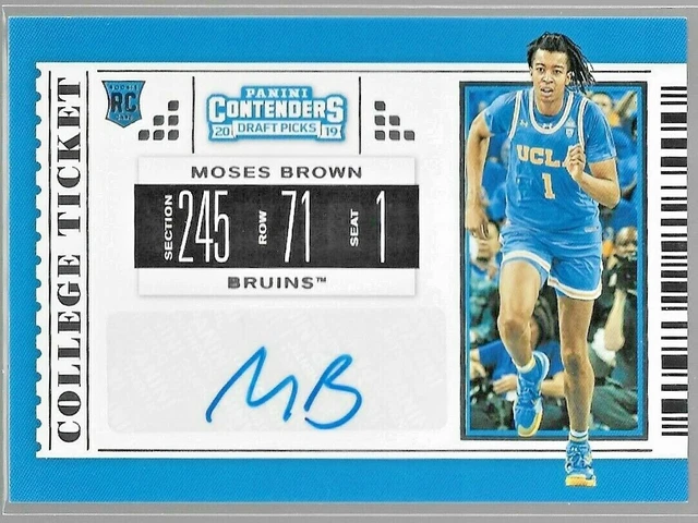 Moses Brown 2019-20 Contenders Draft Picks Ticket 113 Auto AUTOGRAPH ROOKIE RC