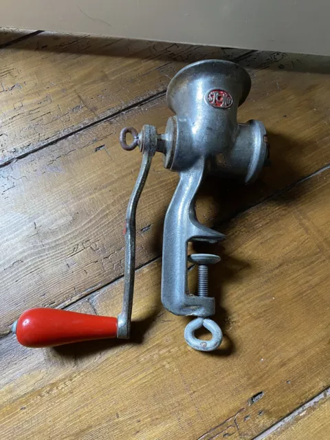 Vintage Meat Grinder Spong No 80 Red Handle