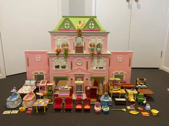 Fisher Price Loving Family Grand Mansion Dollhouse ~ Loaded with Accessories!