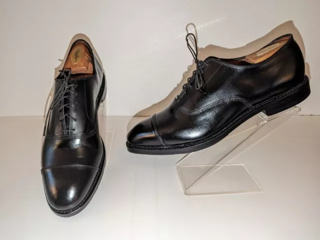 Allen Edmonds Park Avenue Black Leather Cap Toe Oxford Shoes Mens 9.5 D Worn 2X