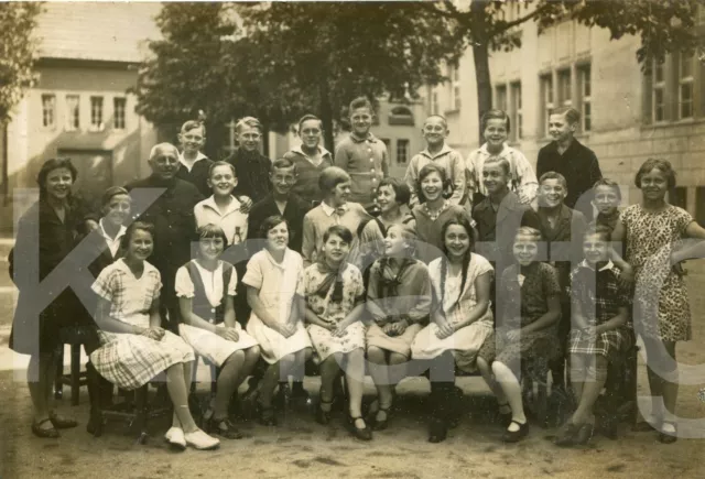 altes Foto Klassenfoto 1940er, 1950er, 17x13cm