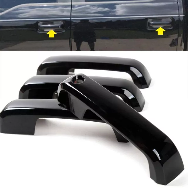 Outdoor Handle Covers 4pcs Exterior Door Handle Trims With Smart Keyhole
