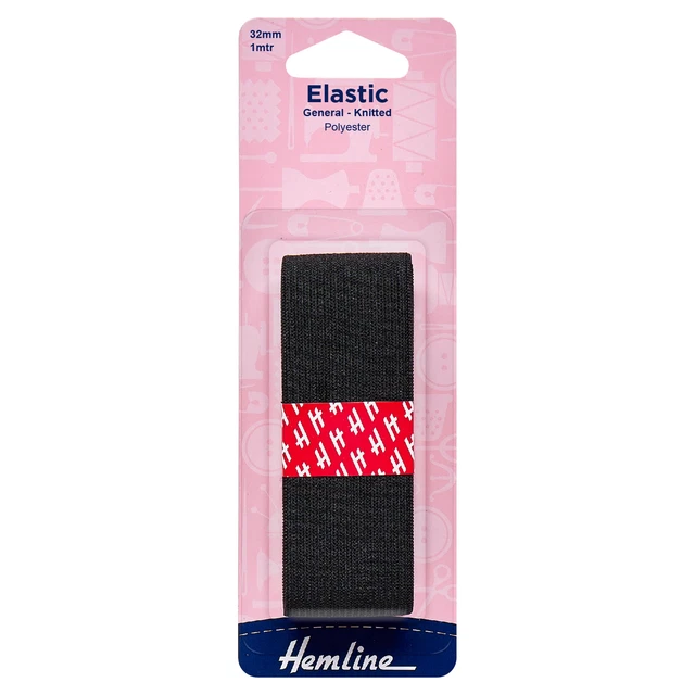 Hemline Allzweck Strick elastisch: 1m x 32mm