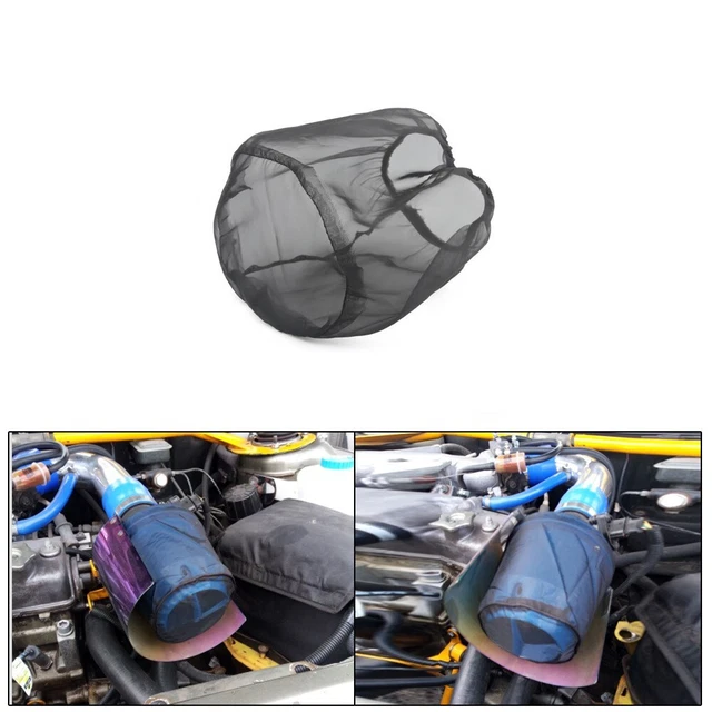 1pcs Motor Kalt Lufteinlass Vorfilter Konisch Netz Cover Wasserabweisend Schwarz