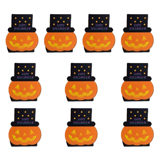10 pezzi scatole torrone Happy Halloween forma zucca borsa biscotti fai da te confezione regalo