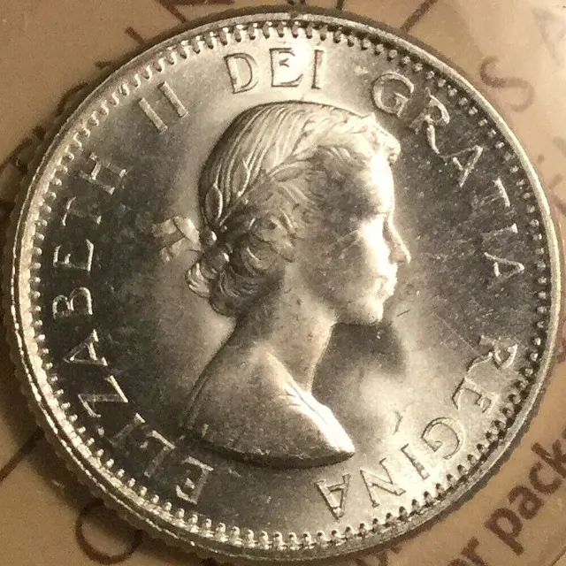 1962 Canada Silver 10 Cents Coin - Iccs Ms-66 -