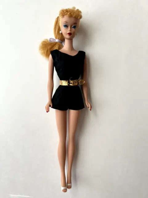 Vintage Ponytail Barbie Doll #4 Blonde All Original, w/ Outfit 1960s, Stunning!,