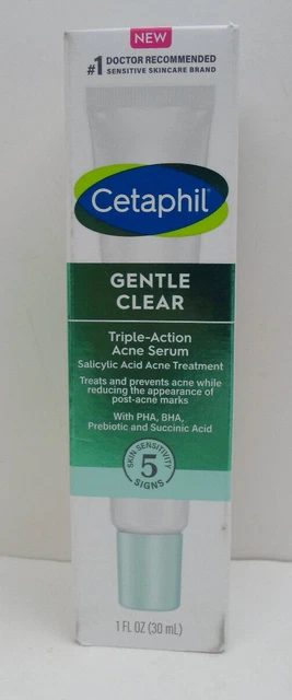 Suero para acné de triple acción transparente suave Cetaphil - 1 fl oz 30 ml (O19034-1)LOC. H