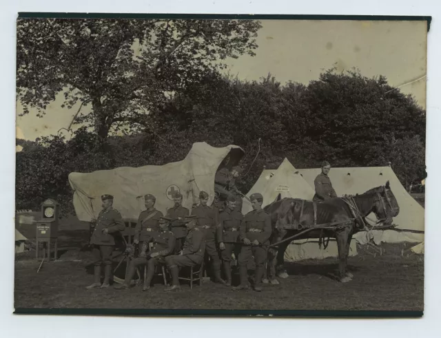 Wagen des Roten Kreuzes der britischen Armee - Medizinisches Korps der Royal Army? c1900s Foto