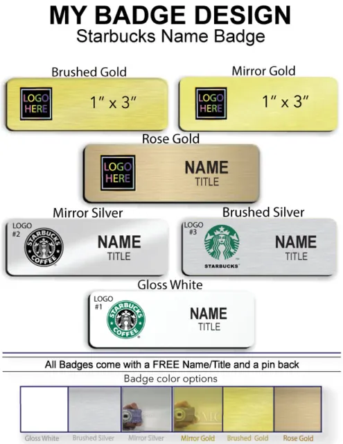 StarBucks Employee Name Badge