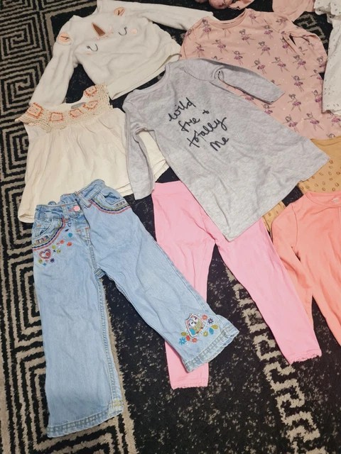 #C68 Enorme pacchetto di vestiti per bambina 18-24 mesi NEXT GEORGE ZARA DISNEY PRIM 11
