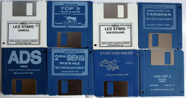 Lot 8 disquettes de jeux Amiga