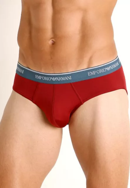 Emporio Armani ~  Red ~ Men's Essential Microfiber Trunk / Brief ~  Size Small