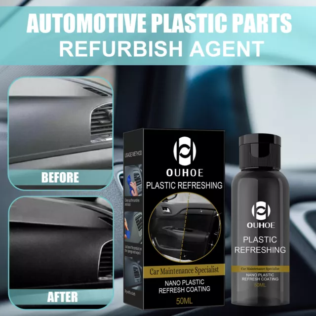 Plastic refurbishment agent for interior polishing, plastic repair and cleaning