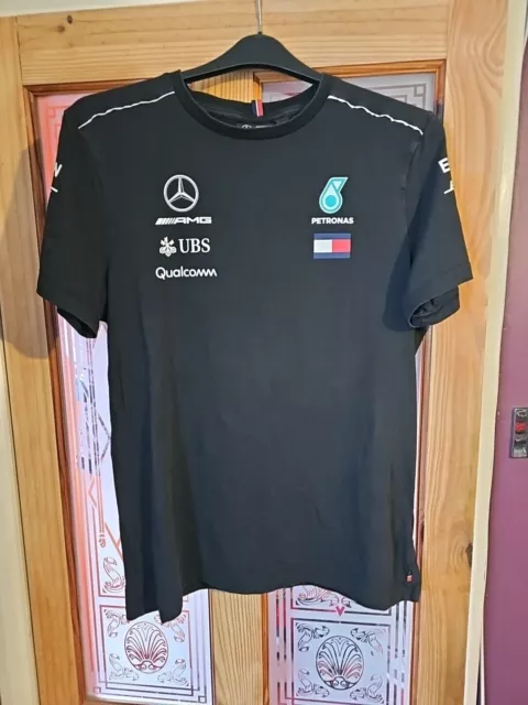 Mercedes AMG Petronas Mens F1 2018 Team Short Sleeved T-Shirt Black L