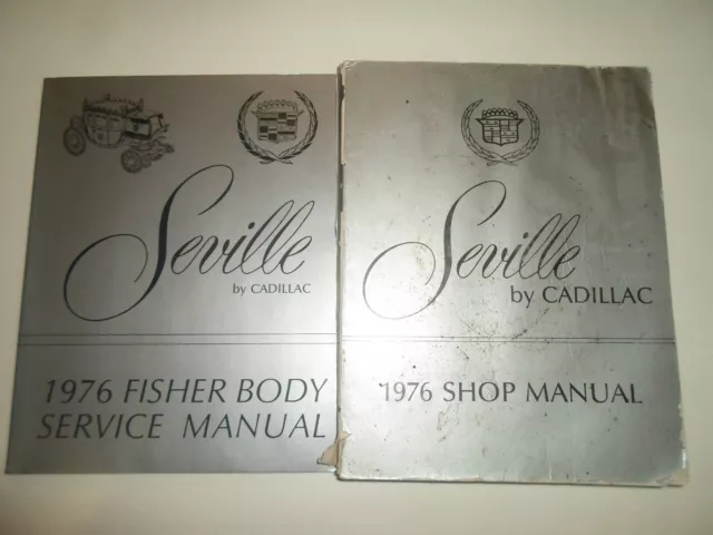1976 Cadillac Seville Service Shop Reparatur Manuell 2 Vol Set 76 Wasser