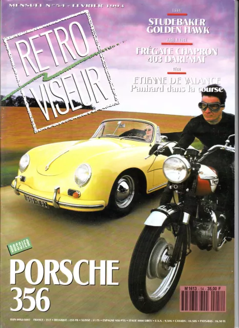 Retroviseur N° 54. 1993. Porsche 356. Fregate Chapron. 403 Darl'mat. Panhard