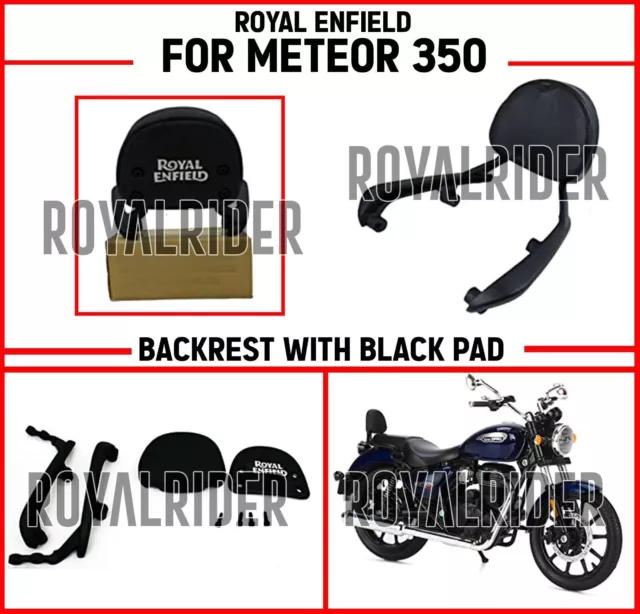 Royal Enfield "Dossier Passager Avec Coussin De Dossier" Noir Pour Meteor 350