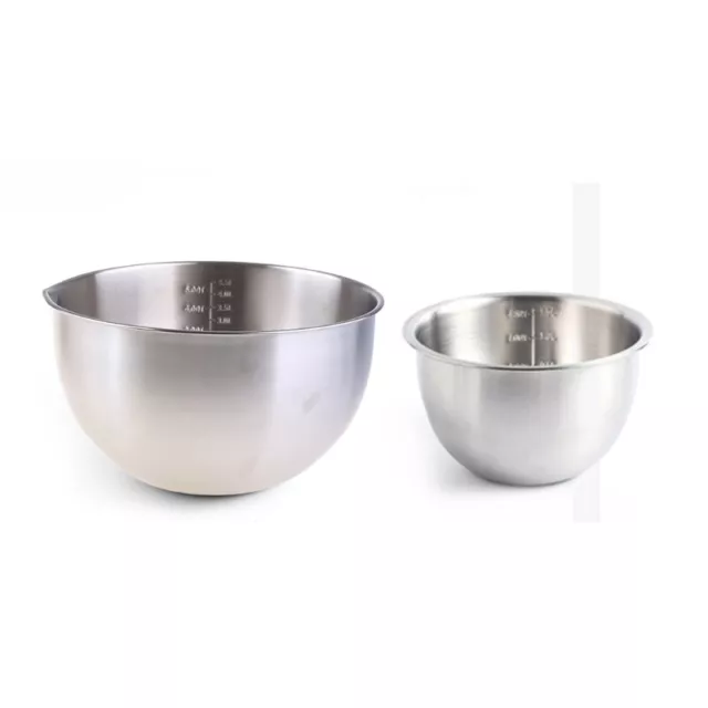 Tazones de ensalada de cocina de acero inoxidable tazón de cocina accesorio de hornear con escala
