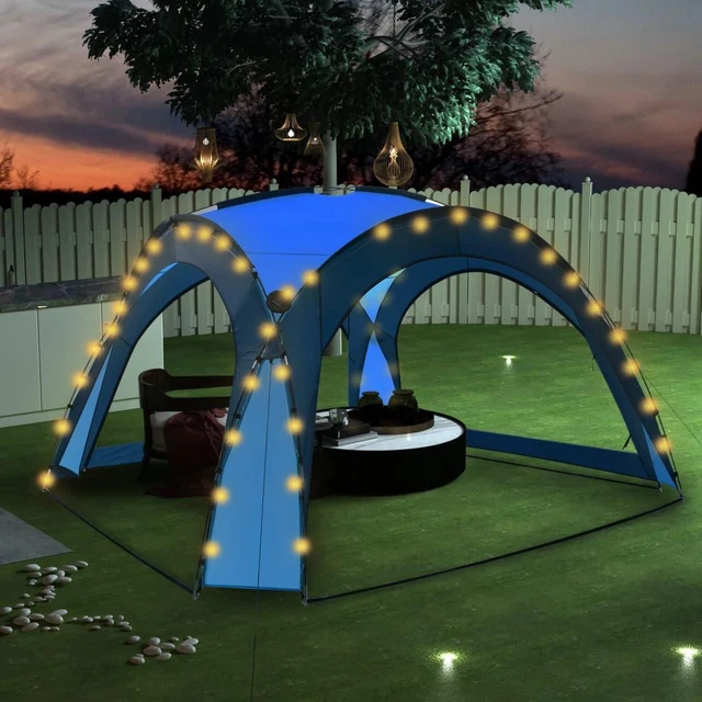 LED-Event Pavillon Partyzelt Garten Pavilon Gartenzelt Solar Camping Pavilion DE