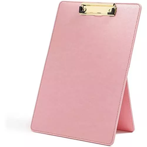 Pink Standing Clipboard with Stand Up Clip Board for Desk Letters 9 x 13 In		...