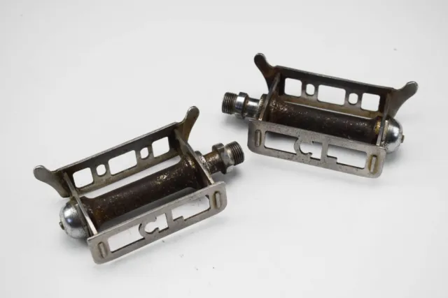 CHATER LEA VINTAGE ROAD/ TRACK BICYCLE STEEL PEDALS, C.1950s (2)