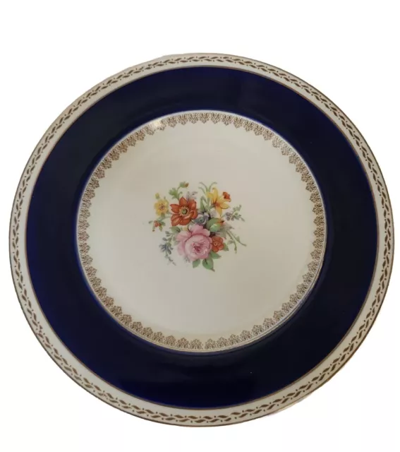 Vintage Crown Ducal Cobalt Blue Salad Plate Replacement Empress 4746