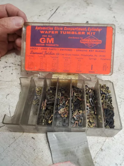 Locksmith auto parts GM Briggs & Stratton Tumbler Kit Lock nos vintage lot Locksmith auto parts GM Briggs & Stratton Tumbler Kit Lock nos vintage lot