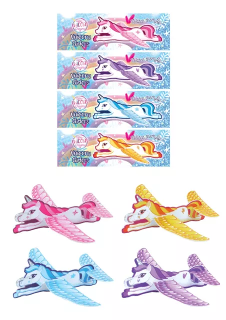 Unicorn Flying Gliders- Kids Birthday Party Bag Stocking Prizes Plane Children