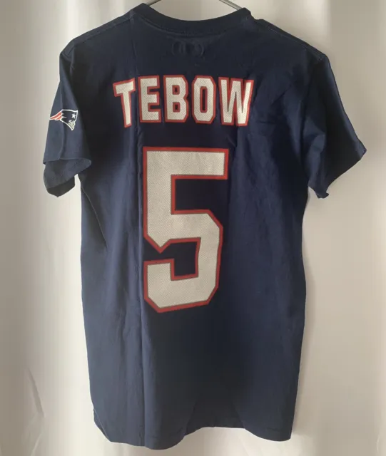 NIKE NFL New England Patriots TIM TEBOW #5 LARGE MENS Blue Home Jersey