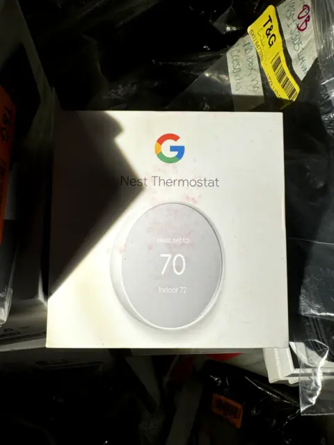 Google Nest G4CVZ GA01334-US Programmable Wi-Fi Smart Thermostat Snow Used Read